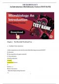 Microbiology An Introduction 12th Edition Tortora Test Bank latest 2024 A+ Grade