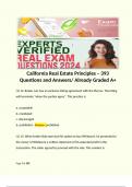 California Real Estate Principles – 393 Questions and Answers