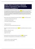 NURS 5315 UTA Exam 3 Skeletal Outlines Questions and Complete Solutions Graded A+