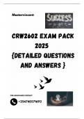 CRW2602 EXAM PACK 2025  {DETAILED QUESTIONS AND ANSWERS }