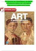 TEST BANK For Art: A Brief History, 7th edition by Stokstad & Cothren, All 20 Chapters Fully Covered, Verified Latest Newest Version