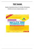 Test Bank For Saunders Comprehensive Review For The Nclex_Rn Examination 5th Edition By Silvestri, Consists of 77 Complete Chapters, ISBN: 978-1437708257