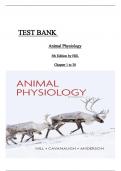 TEST BANK for Animal Physiology, 5th Edition Hill by Wyse and Anderson | Complete Chapters 1-30 ISBN:9780197552438