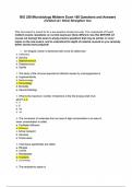 BIO 250 Microbiology Midterm Exam 180 Questions and Answers (Graded A+ 2024) Straighter line