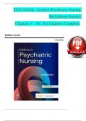 TEST BANK For Keltners Psychiatric Nursing, 9th Edition By Debbie Steele, Verified Chapters 1 - 36, Complete Newest Version