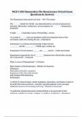 WGU C100 Humanities-The Renaissance Period Exam Questions & Answers