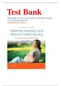 Test Bank for Maternity Newborn and Women’s Health Nursing: A Case-Based Approach 2nd Edition O’Meara