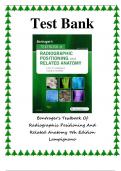 Test Bank for Bontrager's Textbook of Radiographic Positioning and Related Anatomy 9th Edition ( Author;Lampignano) , Chapter 1-20 | Complete Guide A+