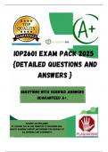 IOP2601 EXAM PACK 2025  {DETAILED QUESTIONS AND ANSWERS }