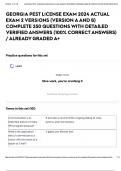 GEORGIA PEST LICENSE EXAM 2024 ACTUAL EXAM 2 VERSIONS (VERSION A AND B) COMPLETE 250 QUESTIONS WITH DETAILED VERIFIED ANSWERS (100% CORRECT ANSWERS) / ALREADY GRADED A+