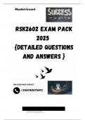 RSK2602 EXAM PACK 2025  {DETAILED QUESTIONS AND ANSWERS }