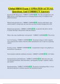 Global HRM Exam 1 UPDATED ACTUAL  Questions And CORRECT Answers