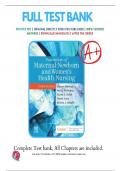 Test Bank For Foundations of Maternal Newborn and Women's Health Nursing 8th Edition by Murray Sharon Smith, Emily Slone McKinney, Karen Holub, Renee Jones, and Kristin L. Scheffer,  9780323827386, Chapter 1-28 Complete Questions and Answers A+