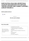 NURS 242 FINAL EXAM 2024 NEWEST EXAM COMPLETE 200 QUESTIONS WITH DETAILED VERIFIED ANSWERS (100% CORRECT ANSWERS ) ALREADY GRADED A+