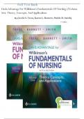 Test Bank for Davis Advantage for Wilkinson's Fundamentals of Nursing (2 Volume Set): Theory, Concepts, and Applications Fifth Edition (Treas, Smith) , All Chapters.