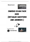 CMH1503 EXAM PACK 2025  {DETAILED QUESTIONS AND ANSWERS }