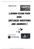 LJU4804 EXAM PACK 2025  {DETAILED QUESTIONS AND ANSWERS } 