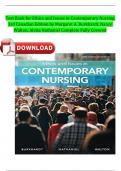 Test Bank for Ethics and Issues in Contemporary Nursing 3rd Canadian Edition by Margaret A. Burkhardt, Nancy Walton, Alvita Nathaniel Complete Fully Covered Latest Newest Version 