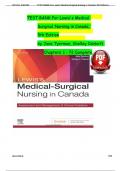 Test Bank For Lewis's Medical Surgical Nursing in Canada 5th Edition by Jane Tyerman, Shelley Cobbett 9780323791564 Chapter 1-72 Complete Guide.