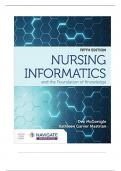 Test Bank For Nursing Informatics and the Foundation of Knowledge 5th Edition by Dee McGonigle, Kathleen Mastrian||ISBN NO:10,X||ISBN NO:13,978-9||All Chapters||Complete Guide A+