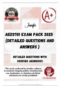 AED3701 EXAM PACK 2025  {DETAILED QUESTIONS AND ANSWERS }