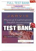 FULL TEST BANK Physical Examination and Health Assessment 8th Edition by Carolyn Jarvis PhD Questions And Answers Graded A+     