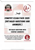 COM3707 EXAM PACK 2025  {DETAILED QUESTIONS AND ANSWERS }