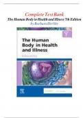 The Human Body in Health and Illness 7th Edition By Barbara Herlihy 9780323711265 -Test Bank