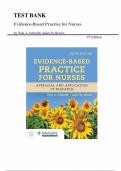 Test Bank for Evidence-Based Practice for Nurses: Appraisal and Application of Research with Navigate Advantage Access 6th Edition (Schmidt, 2024), Chapter 1-18 | All Chapters.