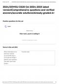 2024/25|WGU D220 OA |2024-2025 latest version|Comprehensive questions and verified answers/accurate solutions|Already graded A+