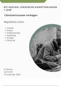 NTI module Sociaal Juridische Dienstverlening - Regulatieve Cyclus Fontaine (verbeterplan ernstige probleem client)- Cijfer 9 2025