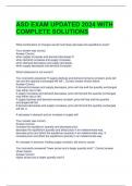 ASD EXAM UPDATED 2024 WITH COMPLETE SOLUTIONS 