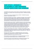 IAAP CPACC - DOMAIN 2 - ACCESSIBILITY AND UNIVERSAL DESIGN QUESTIONS AND ANSWERS