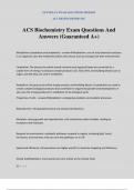 ACS Biochemistry Exam Questions And Answers (Guaranteed A+)