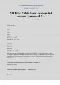 ATI TEAS 7 Math Exam Questions And Answers (Guaranteed A+)