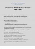 Biochemistry 301 UW Madison: Exam 2b Study Guide.