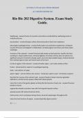 Rio Bio 202 Digestive System. Exam Study Guide