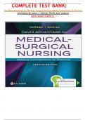 COMPLETE TEST BANK: For Davis Advantage For Medical- Surgical Nursing: Making Connections To Practice  2nd Edition By Janice J. Hoffman Phd Rn Anef (Author) Latest Update Graded A+. 