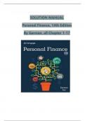 Solution Manual and Answer Guide for Personal Finance, 14th Edition By (E. Thomas Garman, 2025) Verified Chapters 1 - 17, Complete A+ Guide