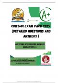 CRW2601 EXAM PACK 2025  {DETAILED QUESTIONS AND ANSWERS }