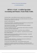 HFMA's CSAF , Certified Specialist Accounting and Finance. Exam Study Guide.