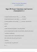 Mgsc 291 Exam 1 Questions And Answers (Guaranteed A+)