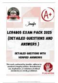 LCR4805 EXAM PACK 2025  {DETAILED QUESTIONS AND ANSWERS }