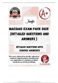 MAC2602 EXAM PACK 2025  {DETAILED QUESTIONS AND ANSWERS }