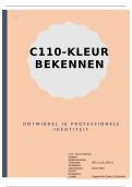 C110 - Kleur bekennen - ontwikkel je professionele identiteit. Afgerond met een 7!