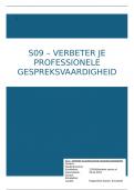 S09 - Verbeter je professionele gespreksvaardigheid. Afgerond met een 8!