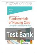 Test Bank for Davis Advantage for Fundamentals of Nursing Care: Concepts, Connections & Skills 4th Edition By Marti Burton; David Smith Chapter 1-38 Complete Questions and Answers A+ Latest Update 2024 