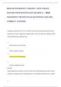 HESI OB MATERNITY VERSION 1 NEW UPDATE 2023 - 2024 WITH RATIONALES GRADED A+ HESI MATERNITY OB EXIT EXAM QUESTIONS AND 100% CORRECT ANSWERS LATEST UPDATE 2025