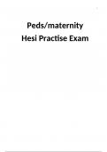 Peds/maternity Hesi Practise Exam Brand New Questions and answers