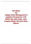 Test Bank For Supply Chain Management A Logistics Perspective 11th Edition By John Coyle, John Langley